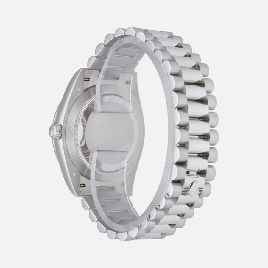 Rolex Day-Date 40 228396TBR Platinum Diamond Bezel Green Dial