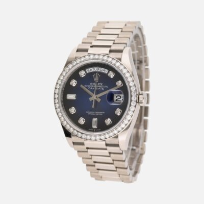 Rolex Day-Date 36 128349RBR White Gold Diamond Dial & Bezel