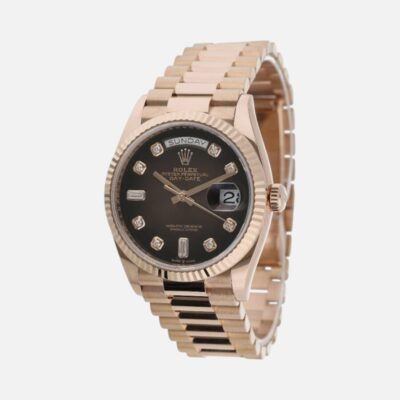 Rolex Day-Date 36 128235 Everose Gold Champagne Diamond Dial