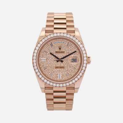 Rolex Day-Date 40 228345RBR Everose Gold Olive Green Dial