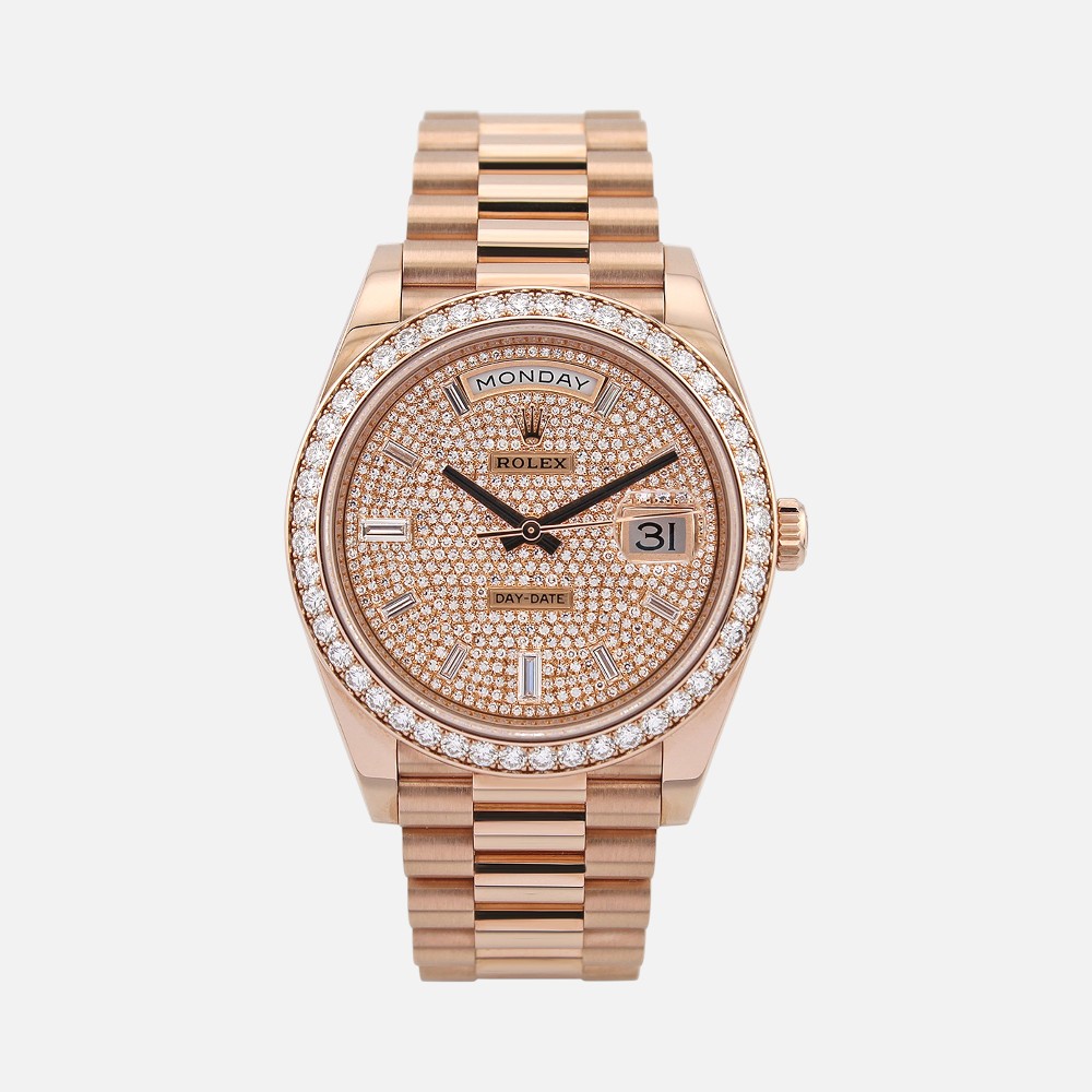 Rolex Day-Date 40 228345RBR Everose Gold Olive Green Dial