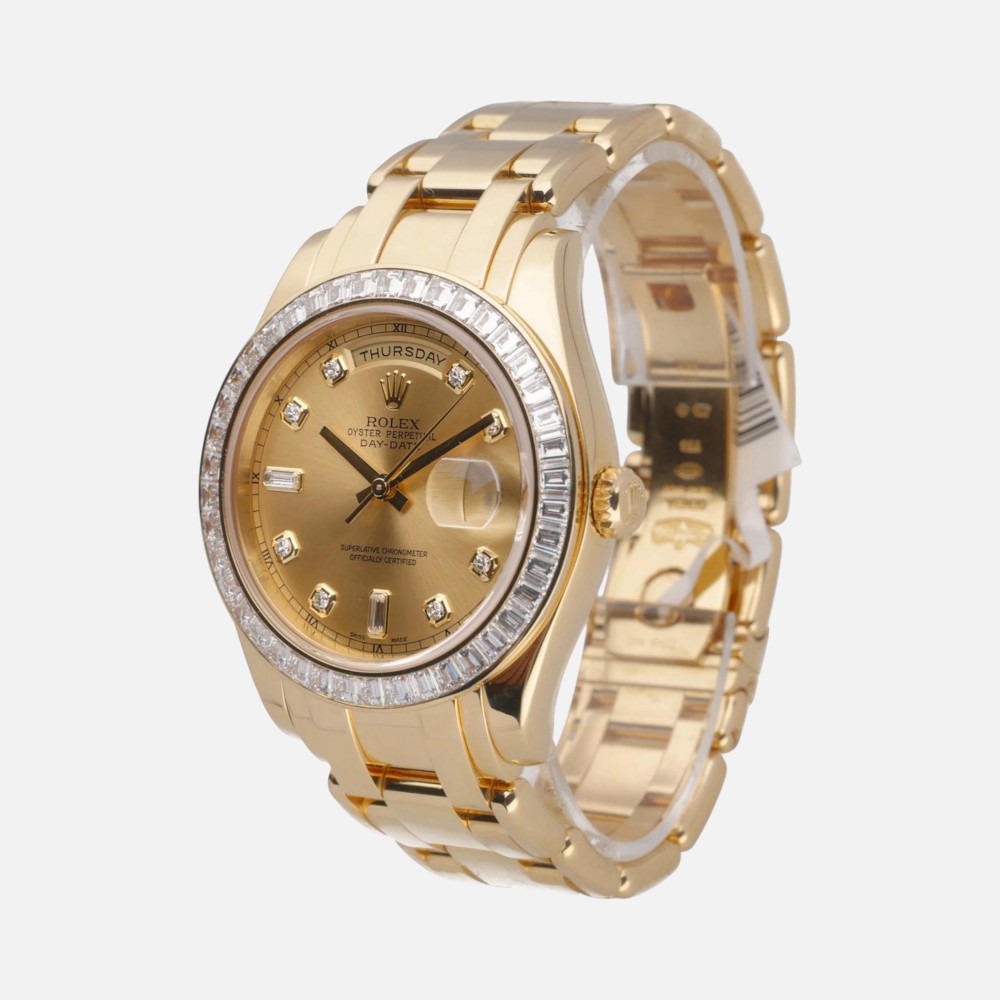 Rolex Day-Date 18958 BRIL Meteorite Diamond Dial 36mm Yellow Gold