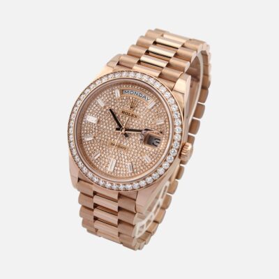 Rolex Day-Date 40 228345RBR Everose Gold Olive Green Dial