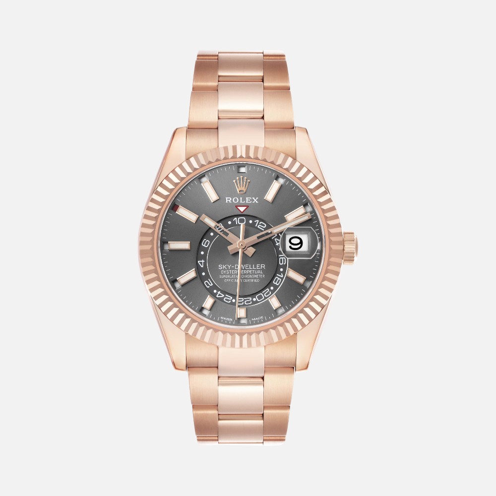 Rolex Sky-Dweller 326935 Everose Gold Slate Dial 42mm