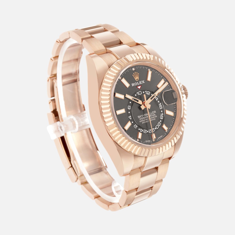 Rolex Sky-Dweller 326935 Everose Gold Slate Dial 42mm