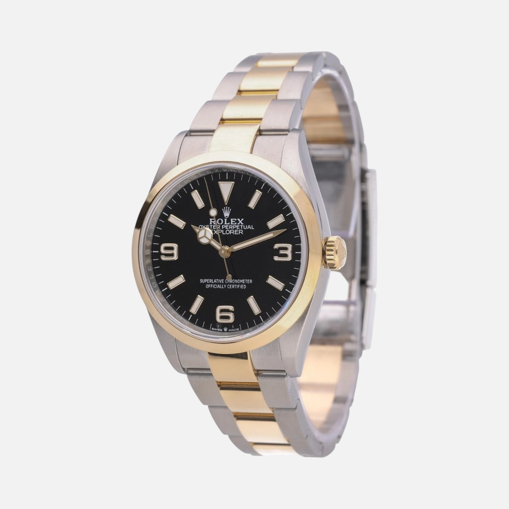Rolex Explorer 124273 Two-Tone Steel Yellow Gold Black Dial 36mm