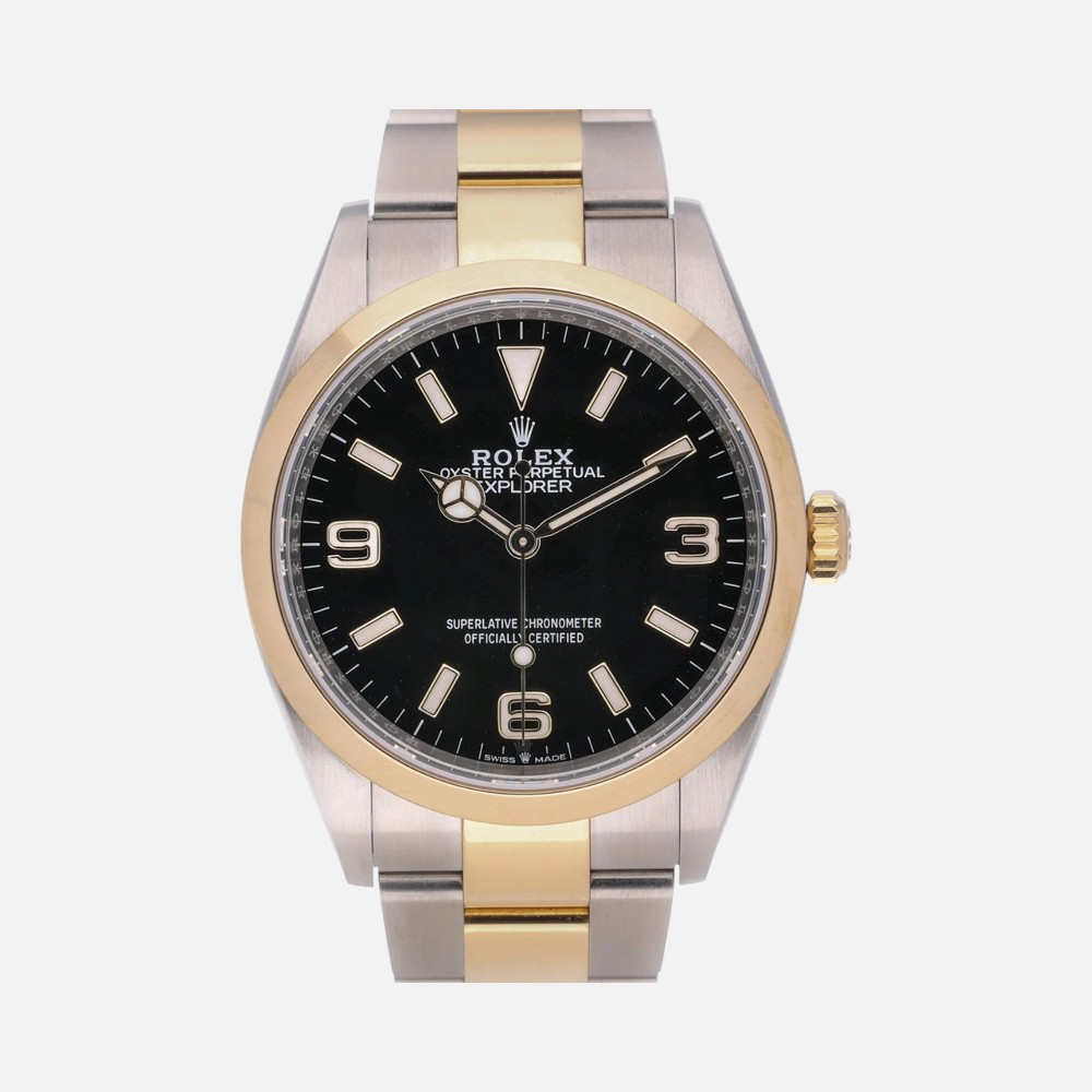 Rolex Explorer 124273 Two-Tone Steel Yellow Gold Black Dial 36mm