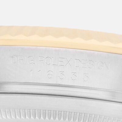 Rolex Datejust II 116333 Two-Tone Yellow Gold & Steel Silver Diamond Dial 41mm