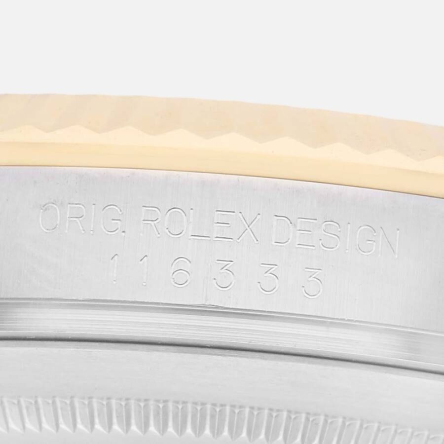 Rolex Datejust II 116333 Two-Tone Yellow Gold & Steel Silver Diamond Dial 41mm