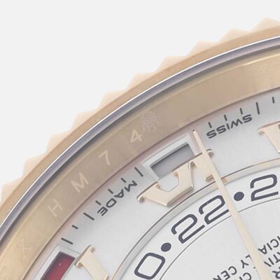 Rolex Sky-Dweller 326938 Yellow Gold Silver Roman Dial 42mm