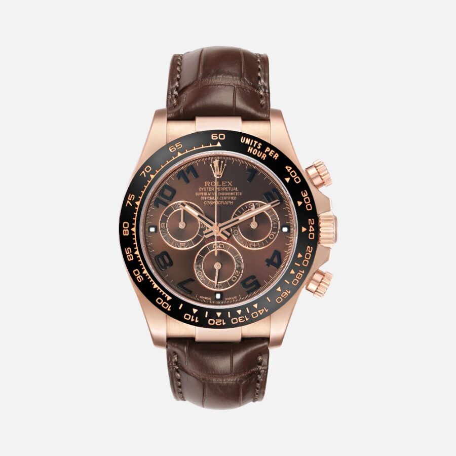 YIYFZ GZUYIGHIY (4) Rolex Daytona 116515 Everose Gold Chocolate Dial Chronograph