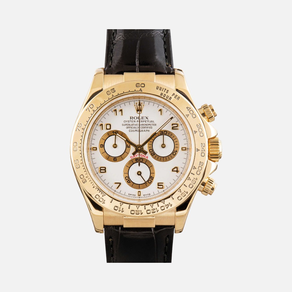 Rolex Daytona 116518 White Arabic Dial Everose Gold Chronograph