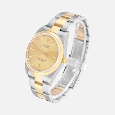 Rolex Oyster Perpetual 14203 Steel Yellow Gold Champagne Dial