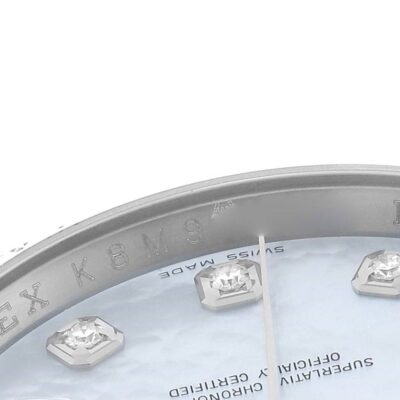 Rolex Datejust 116244 Steel & White Gold MOP Diamond Dial 36mm