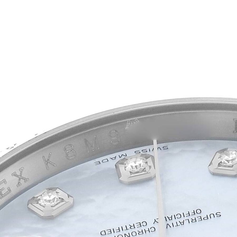 Rolex Datejust 116244 Steel & White Gold MOP Diamond Dial 36mm