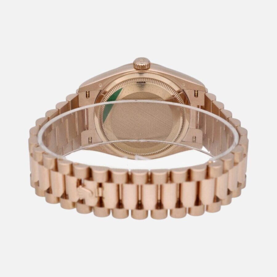 Rolex Day-Date 36 128235 Everose Gold Champagne Diamond Dial