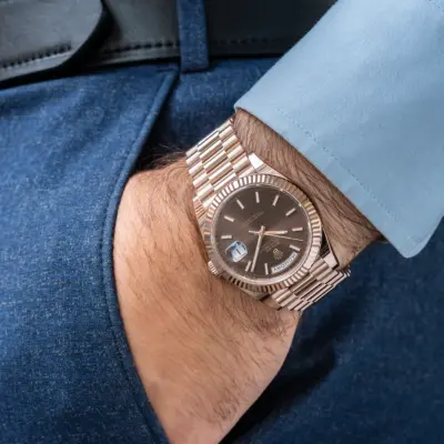 Rolex Day-Date 40 228235 Everose Gold Slate Dial 40mm
