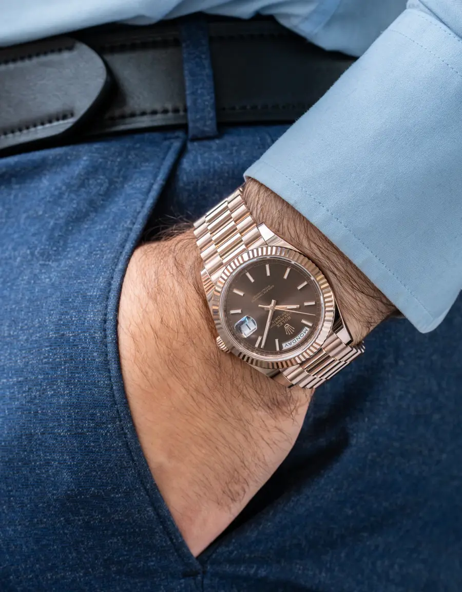 Rolex Day-Date 40 228235 Everose Gold Slate Dial 40mm
