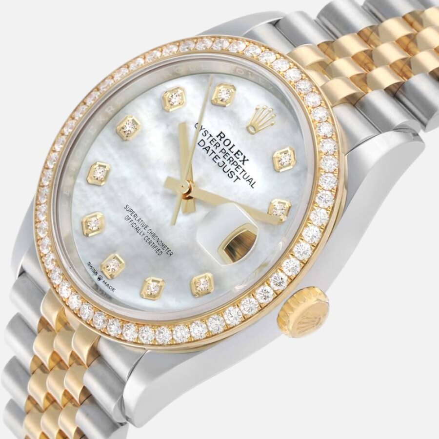 Rolex Datejust 126283 Two-Tone Steel & Yellow Gold MOP Diamond Dial 36mm