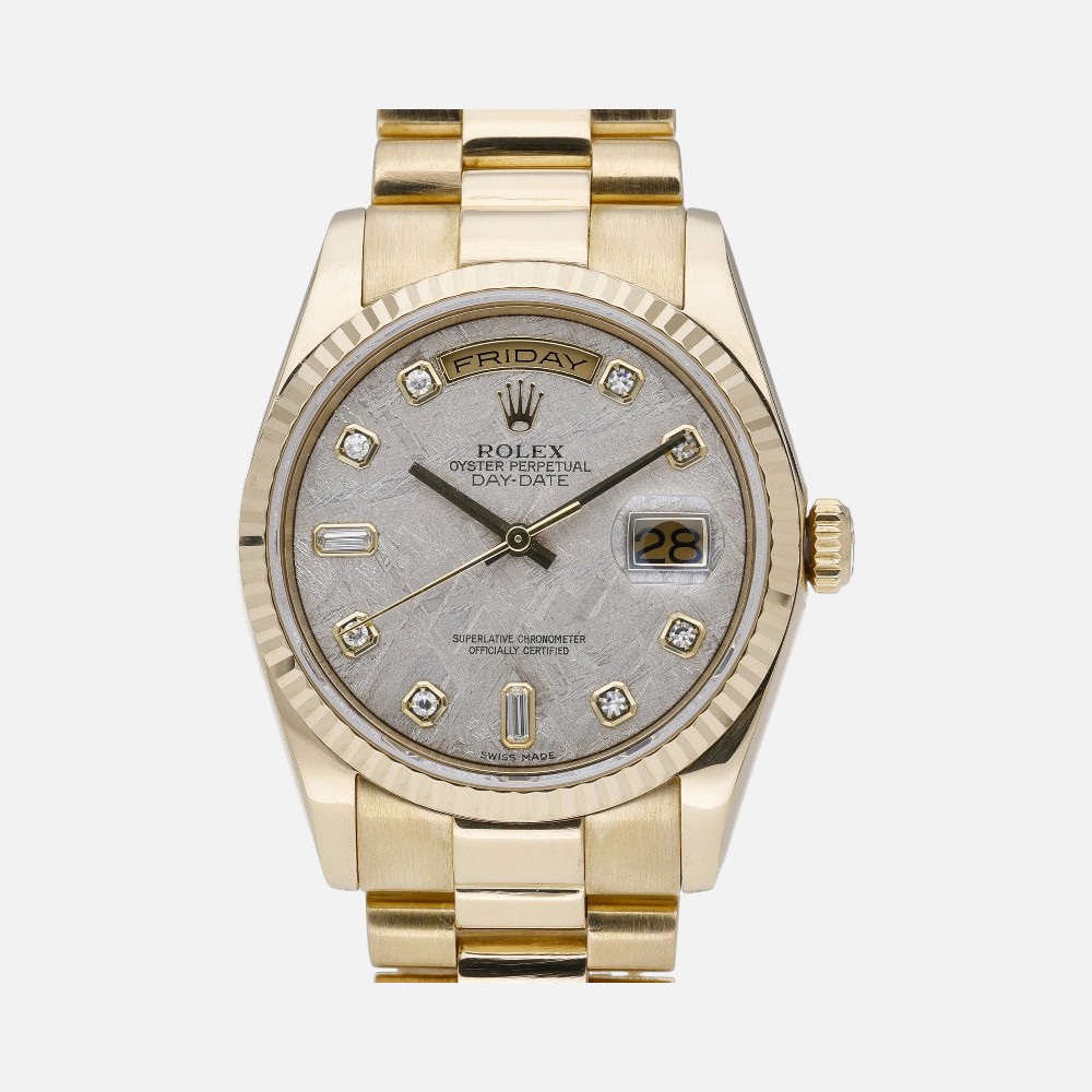 Rolex Day-Date 118238 Yellow Gold Champagne Diamond Dial 36mm