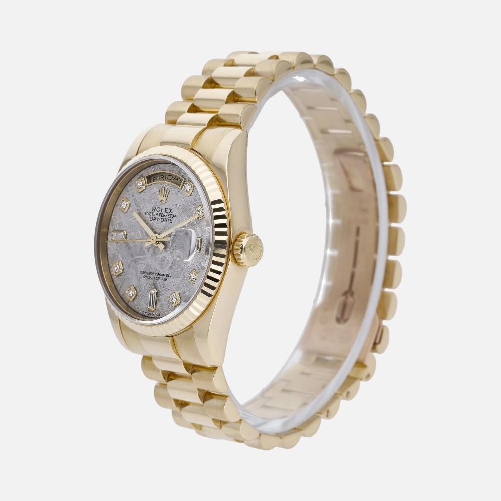 Rolex Day-Date 118238 Yellow Gold Champagne Diamond Dial 36mm