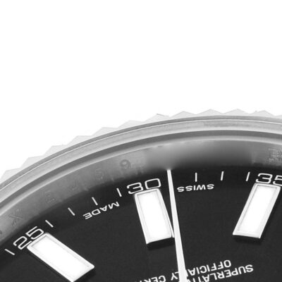 Rolex Datejust II 116334 Steel & White Gold Black Dial 41mm