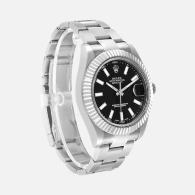 Rolex Datejust II 116334 Steel & White Gold Black Dial 41mm