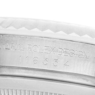 Rolex Datejust II 116334 Steel & White Gold Black Dial 41mm