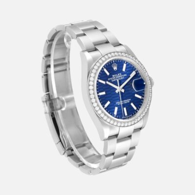 Rolex Datejust 126284 Steel Blue Fluted Dial Diamond 41mm
