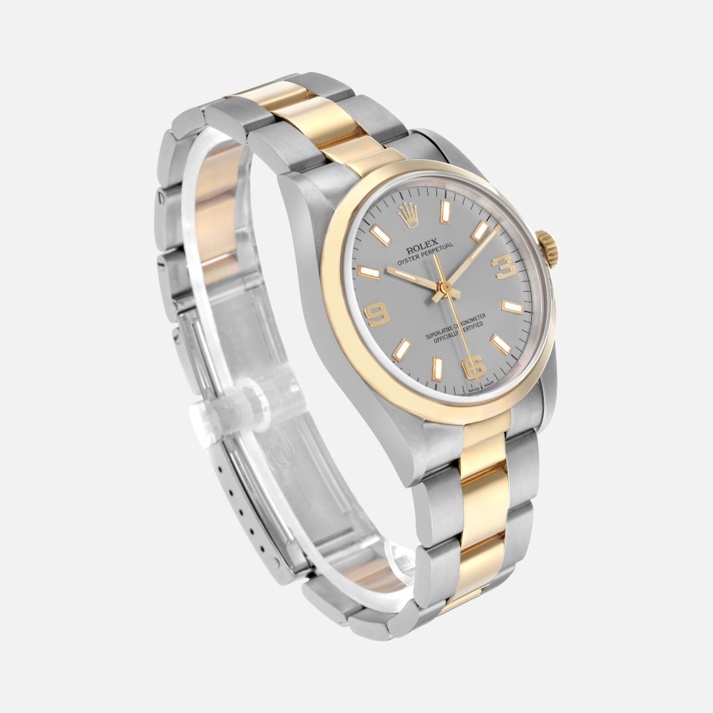 Rolex Oyster Perpetual 14203 Steel & Yellow Gold Slate Dial