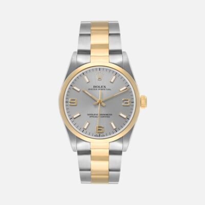 Rolex Oyster Perpetual 14203 Steel & Yellow Gold Slate Dial