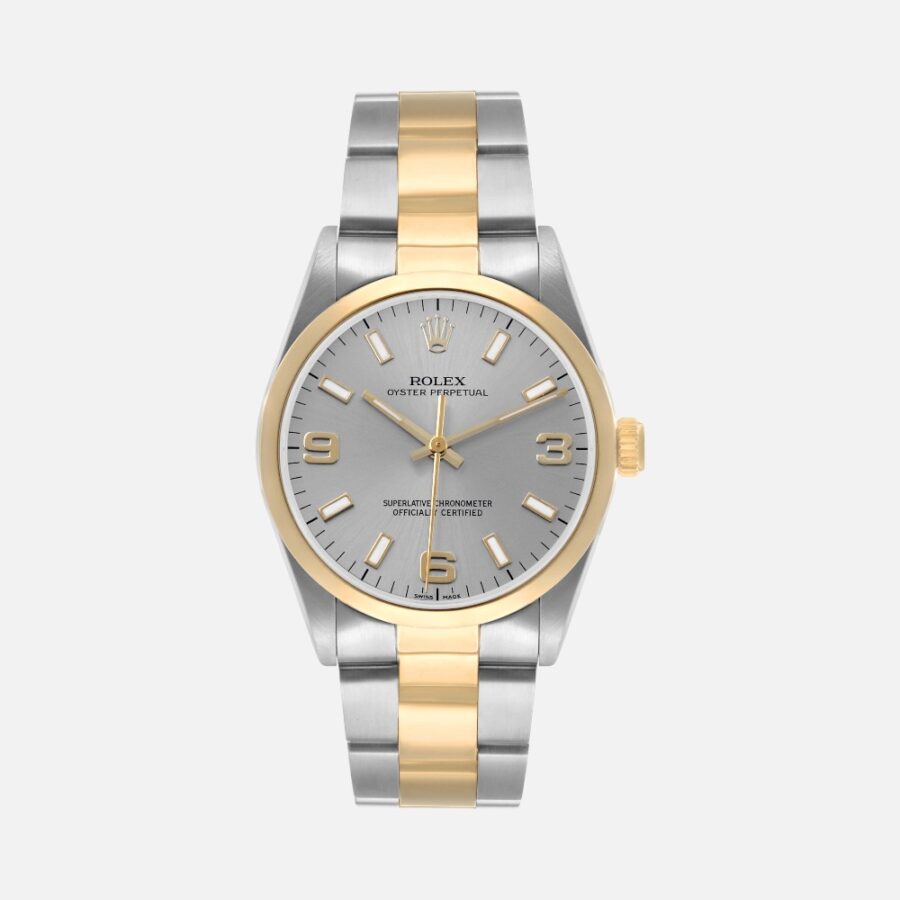 dsfsdfsdfsdf (6) Rolex Oyster Perpetual 14203 Steel & Yellow Gold Slate Dial