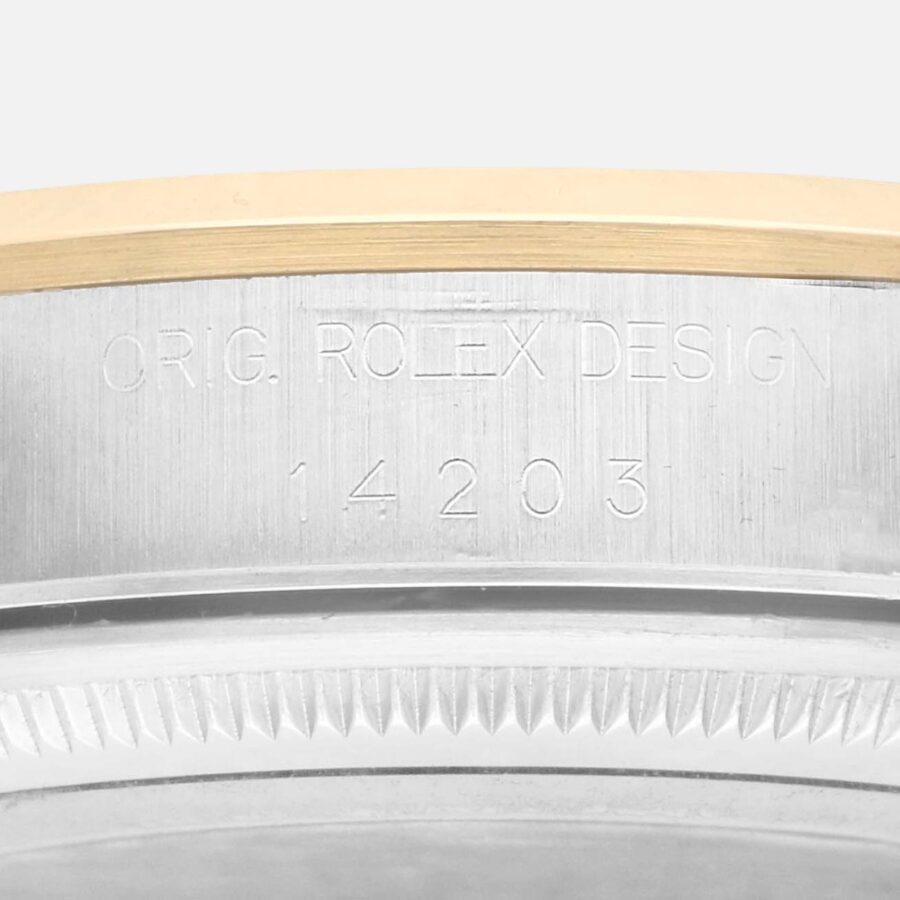 Rolex Oyster Perpetual 14203 Steel & Yellow Gold Slate Dial