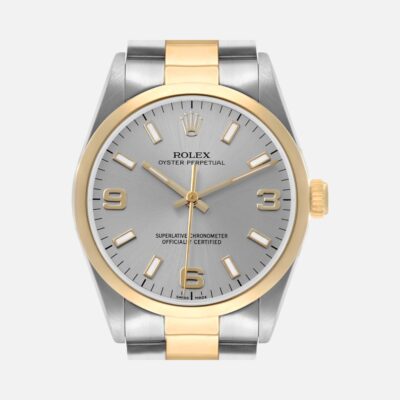 Rolex Oyster Perpetual 14203 Steel & Yellow Gold Slate Dial