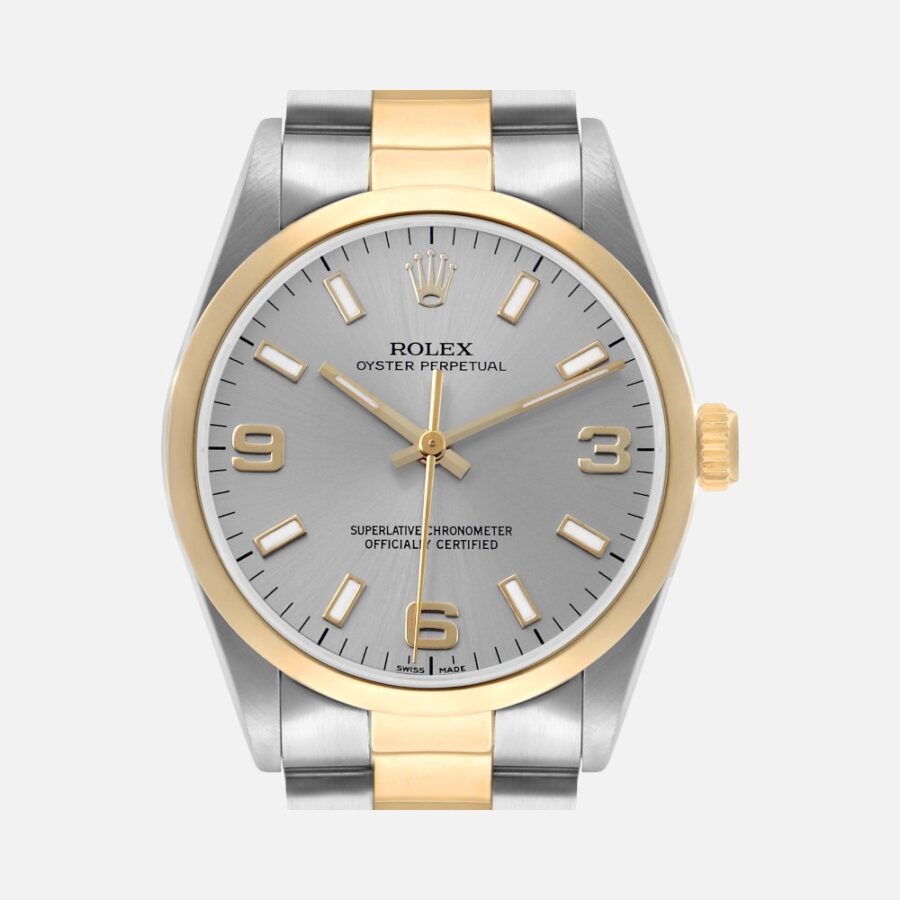 Rolex Oyster Perpetual 14203 Steel & Yellow Gold Slate Dial