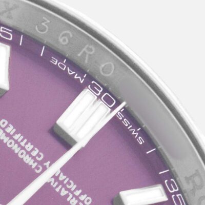 Rolex Oyster Perpetual 116000 Red Grape Dial 36mm Steel