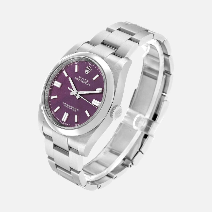 Rolex Oyster Perpetual 116000 Red Grape Dial 36mm Steel