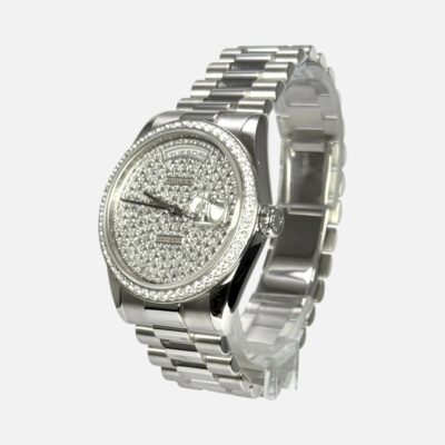 Rolex Day-Date 118346 Platinum Diamond Paved Dial 36 mm