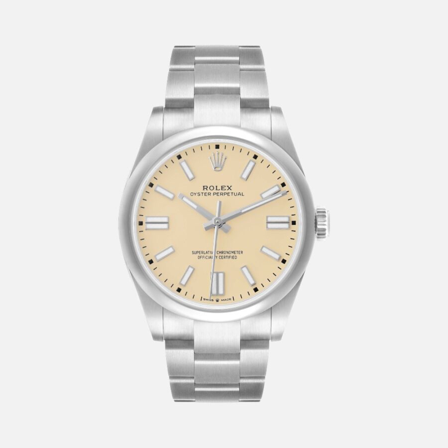 fgdfgdffgh (1) Rolex Oyster Perpetual 134300 Beige Dial 41mm Steel