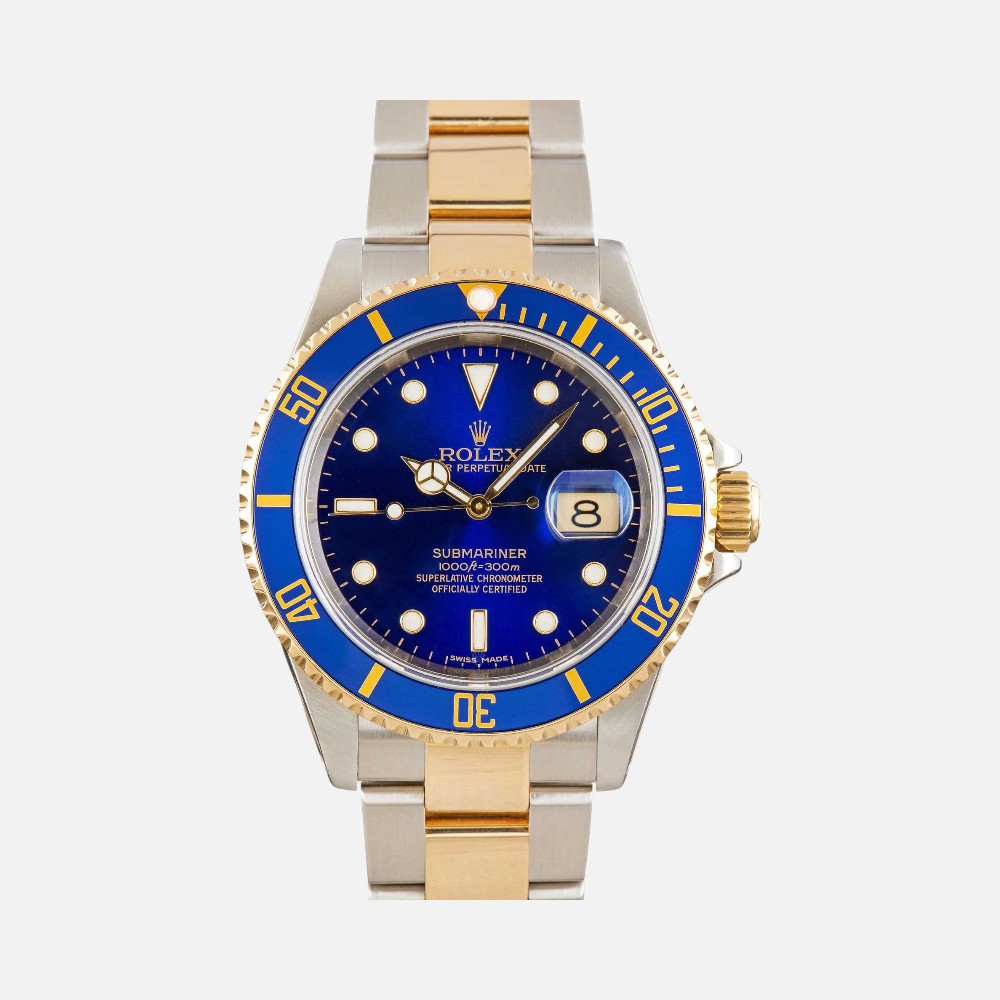 Rolex Submariner 16613 Blue Dial Two-Tone Steel Gold 40mm