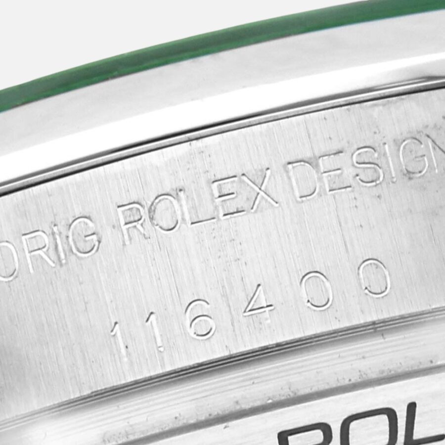 Rolex Milgauss 116400 GV Green Crystal Black Dial 40mm Steel