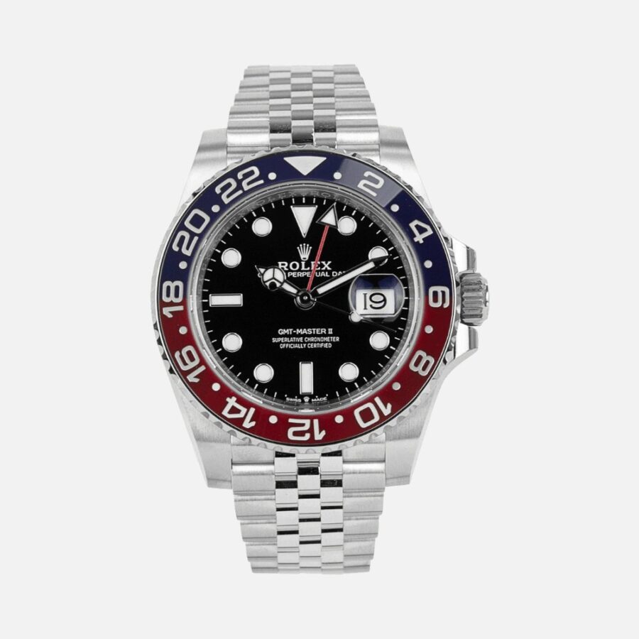 hkdcx (1) Rolex GMT-Master II 126710BLRO Pepsi Bezel Stainless Steel 40mm