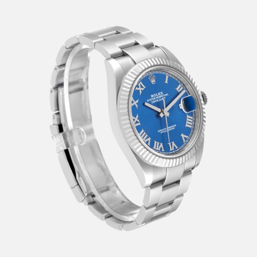 Rolex Datejust 41 126334 Blue Roman Dial Steel White Gold