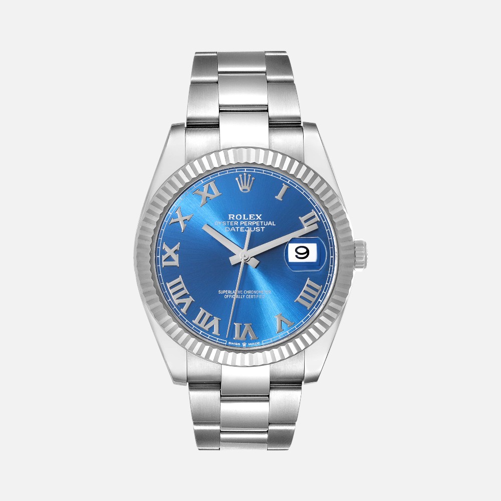 Rolex Datejust 41 126334 Blue Roman Dial Steel White Gold