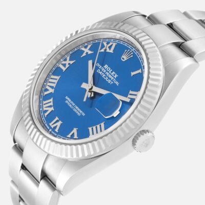 Rolex Datejust 41 126334 Blue Roman Dial Steel White Gold