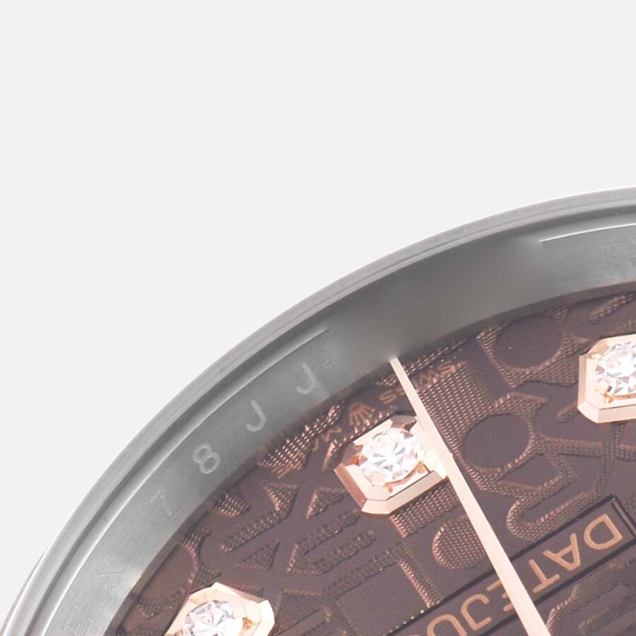 Rolex Datejust 36 126201 Diamond Dial Steel Everose Gold
