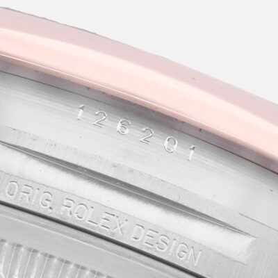 Rolex Datejust 36 126201 Diamond Dial Steel Everose Gold