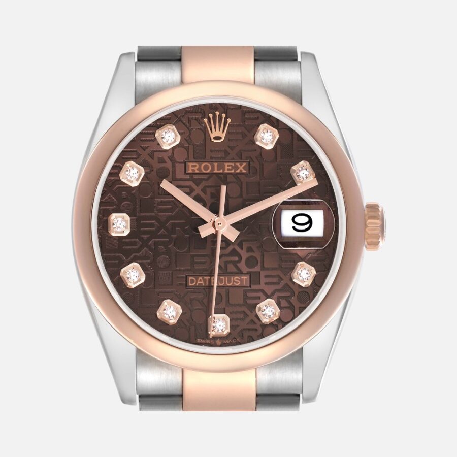 Rolex Datejust 36 126201 Diamond Dial Steel Everose Gold