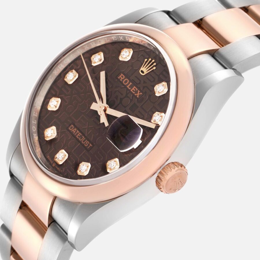 Rolex Datejust 36 126201 Diamond Dial Steel Everose Gold