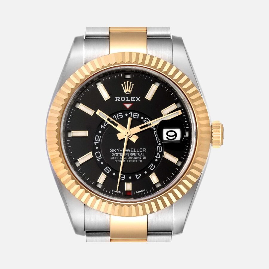 Rolex Sky-Dweller 326933 Steel Yellow Gold White Dial 42mm